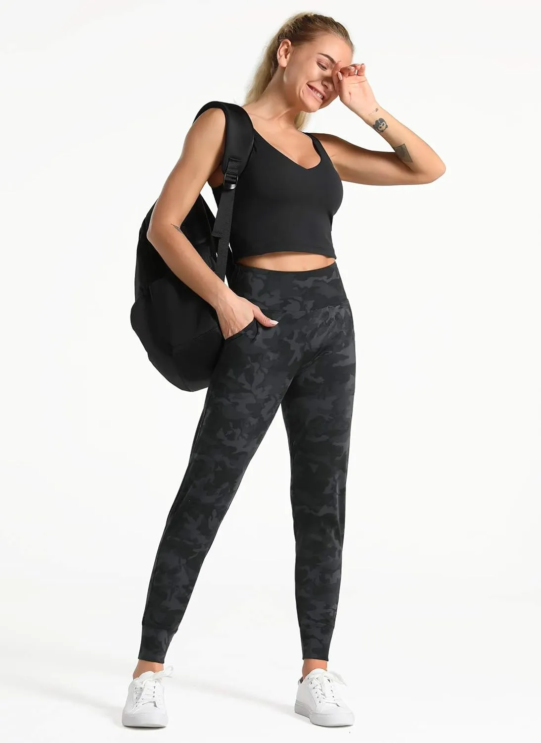 Dragon Fit Joggers for Women with Pockets,High Waist Workout Yoga Tapered Sweatpants Women's Lounge Pants