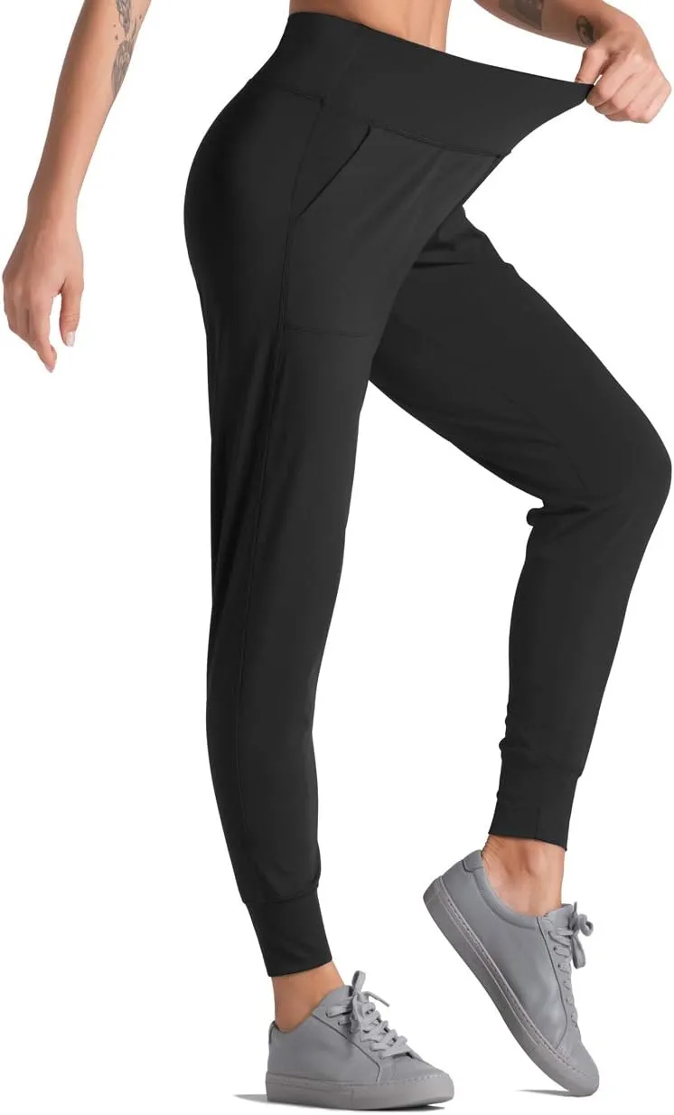 Dragon Fit Joggers for Women with Pockets,High Waist Workout Yoga Tapered Sweatpants Women's Lounge Pants