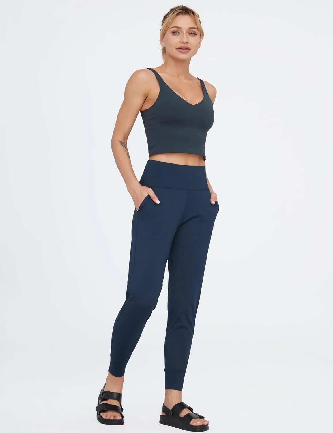 Dragon Fit Joggers for Women with Pockets,High Waist Workout Yoga Tapered Sweatpants Women's Lounge Pants