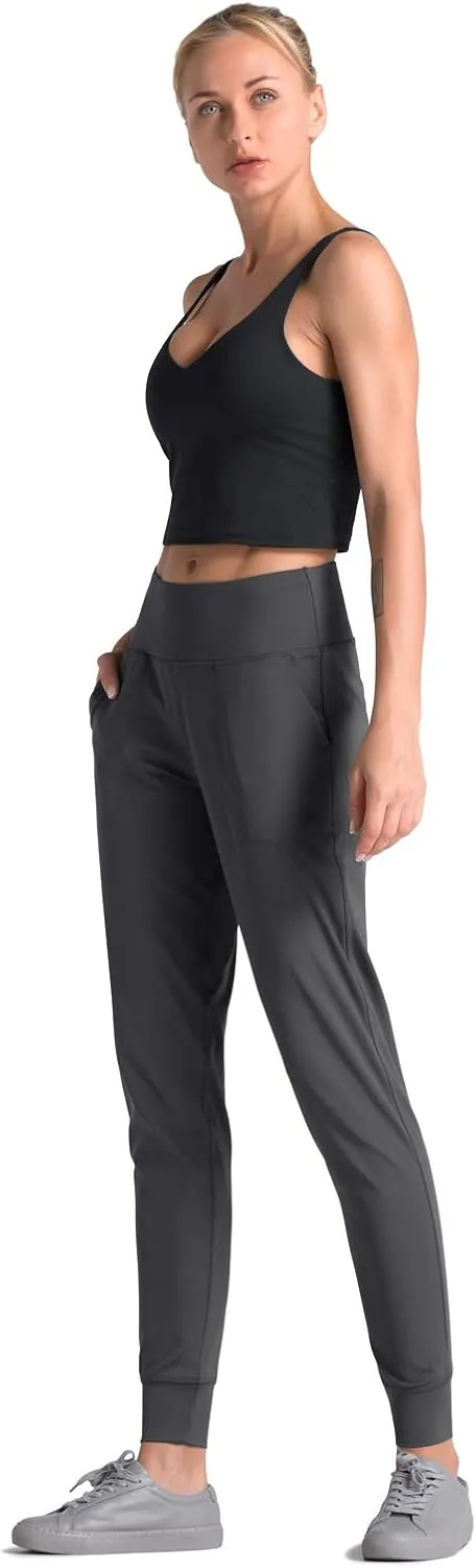 Dragon Fit Joggers for Women with Pockets,High Waist Workout Yoga Tapered Sweatpants Women's Lounge Pants