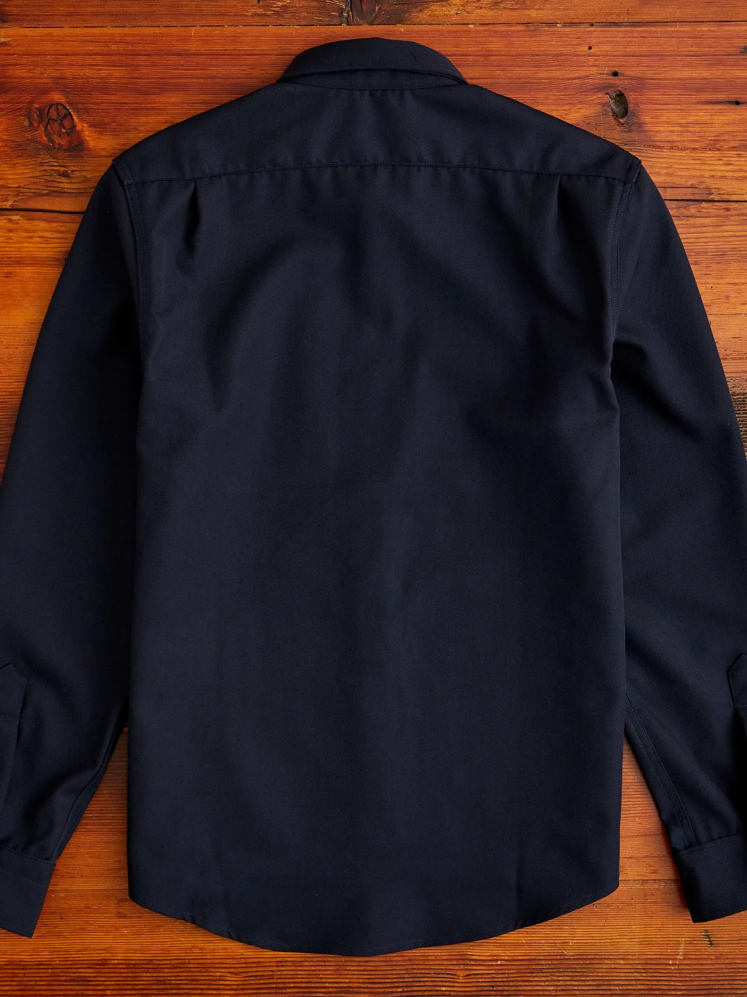 Drover Overshirt in Navy Gabardine