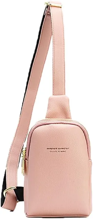 DYJ Small Sling Bag Crossbody Vegan Leather Fanny Pack Purses Fashionable Chest Bag for Women Men