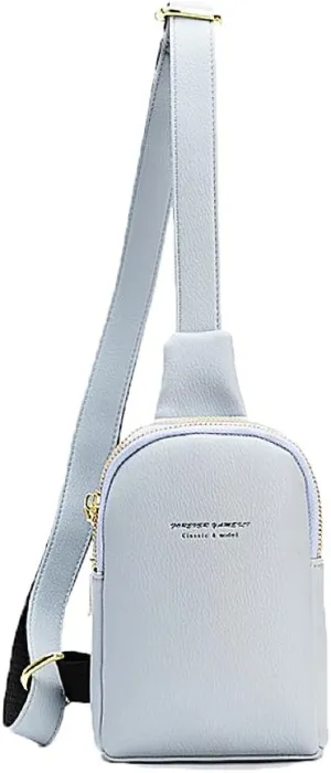 DYJ Small Sling Bag Crossbody Vegan Leather Fanny Pack Purses Fashionable Chest Bag for Women Men