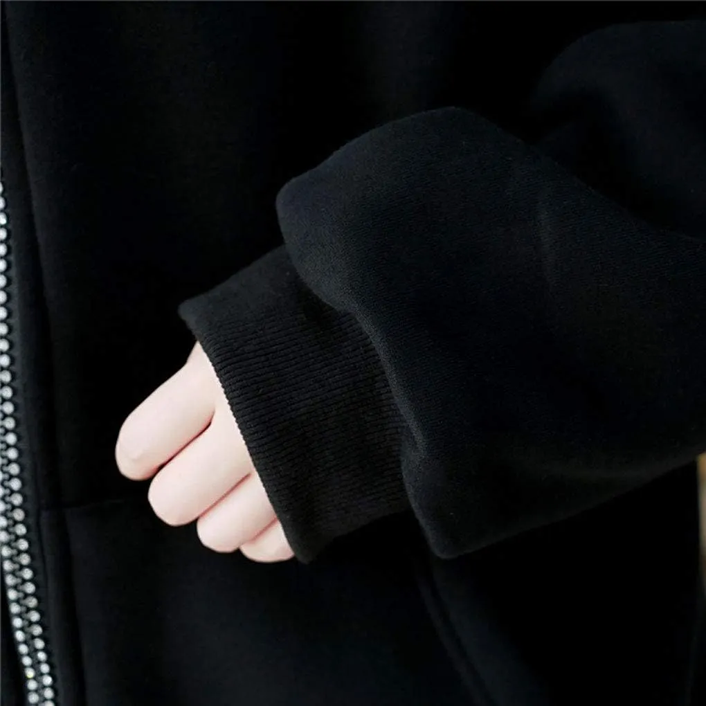ebossy Women's Plus Size Full Zip Heavyweight Thermal Fleece Hoodie Sweatshirt Jacket