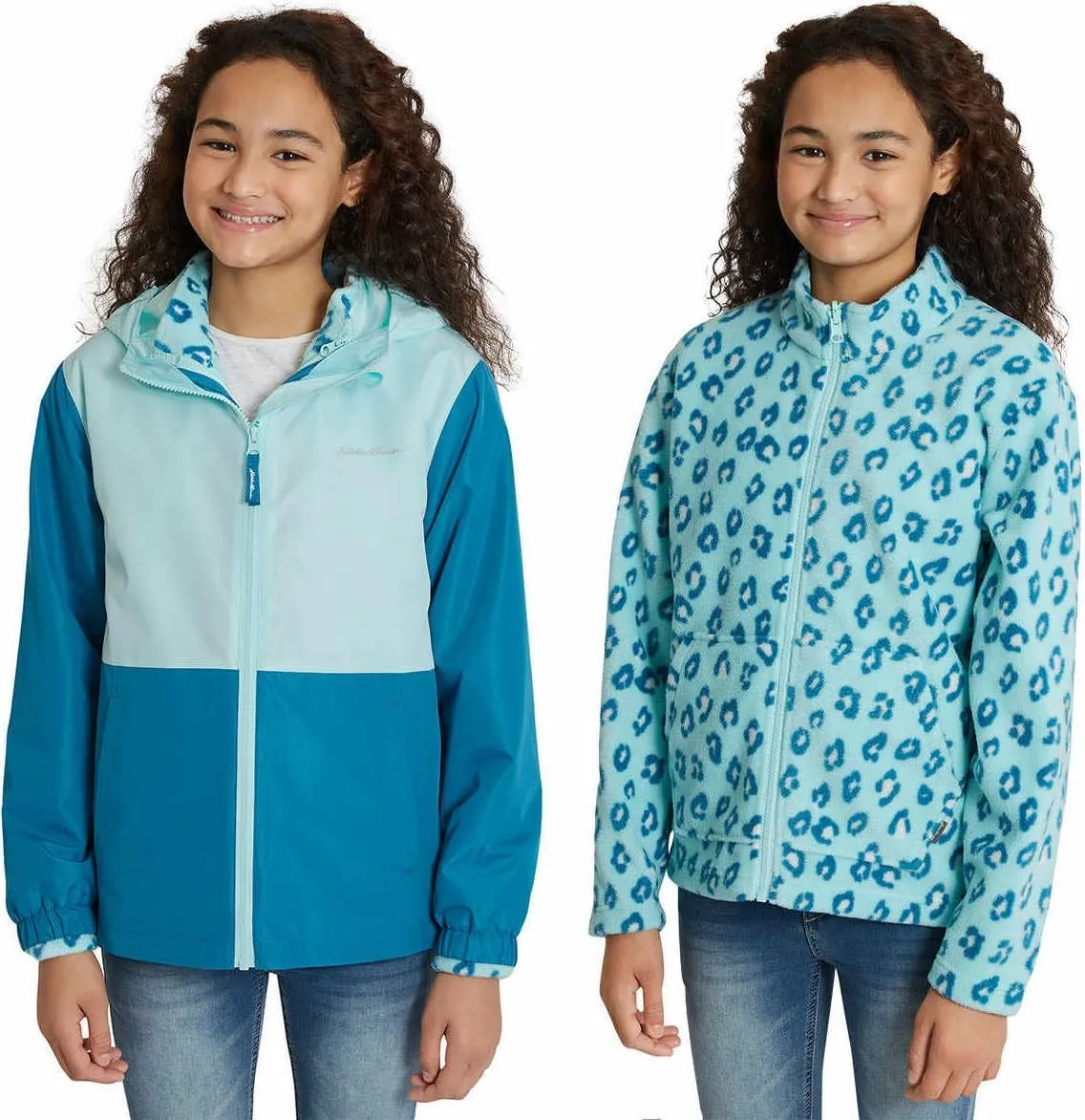 Eddie Bauer Kids Lightweight Lone Peak 3 in 1 Hooded Jacket (as1, alpha, s, regular, Paradise Blue)