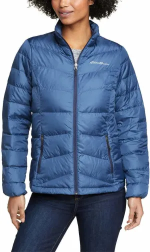 Eddie Bauer Women's Midweight Chevron Quilt Down Jacket (Blue, Small)