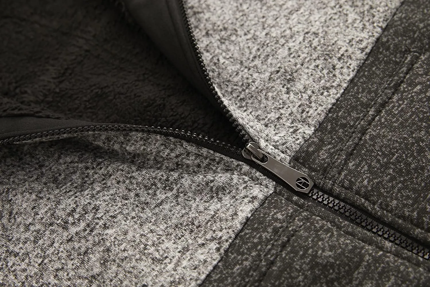 Facitisu Heavyweight Sherpa Lined Fleece Hoodie Sweatshirts for Men Winter Zip Plus Size Jacket