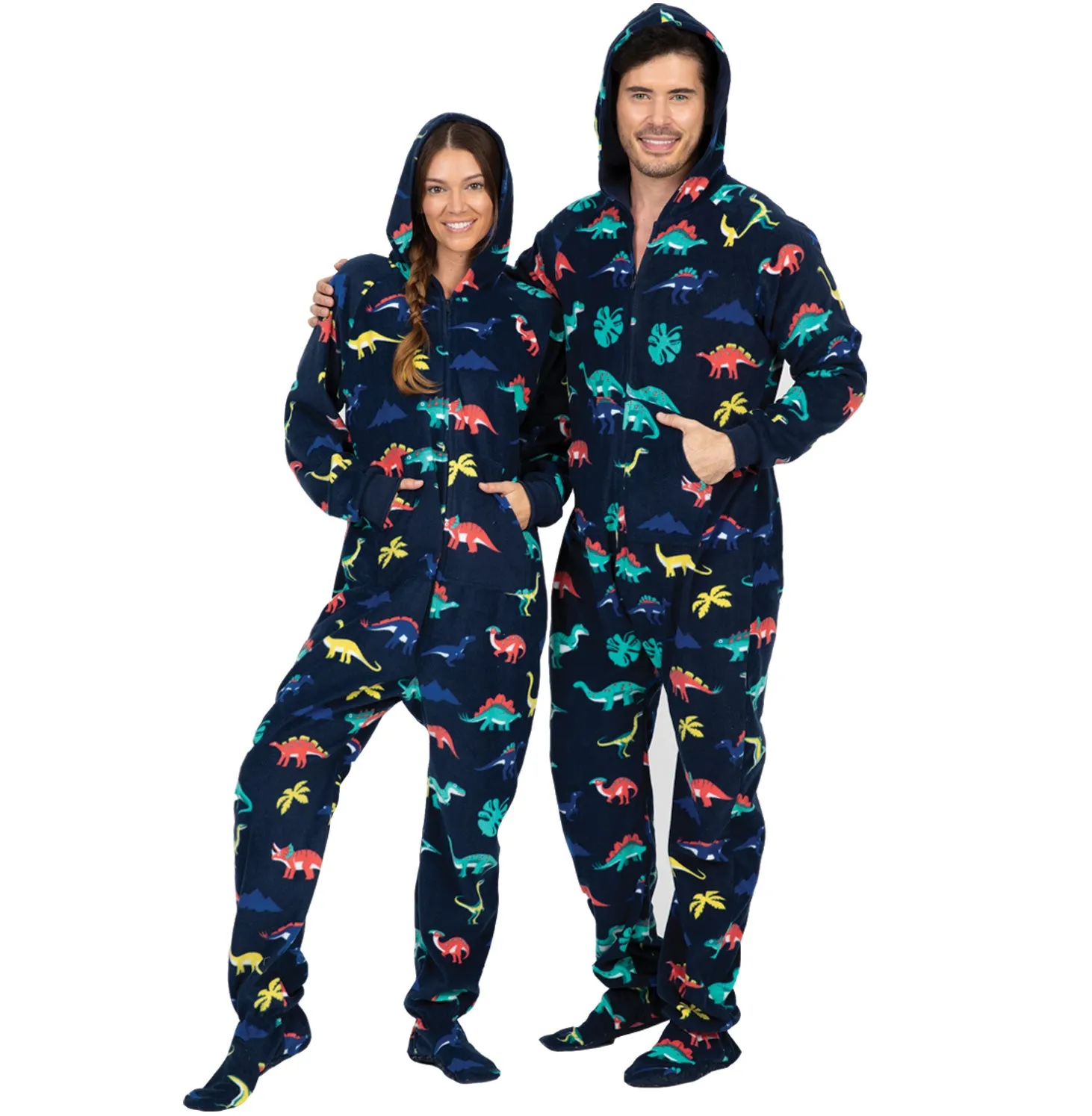 Family Matching Dinosaur Kingdom Hoodie Fleece Onesie