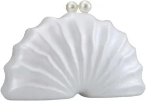 Fashionable Acrylic Evening Clutch In Shell Shape Shoulder Bag Crossbody Purse For Weddings And Cocktail Party