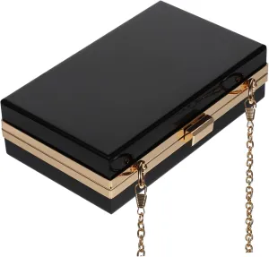 Fashionable Chain Acrylic Clutch Bag Lady Phone Bag for Wedding Banquet Evening Party Organize Your Essentials