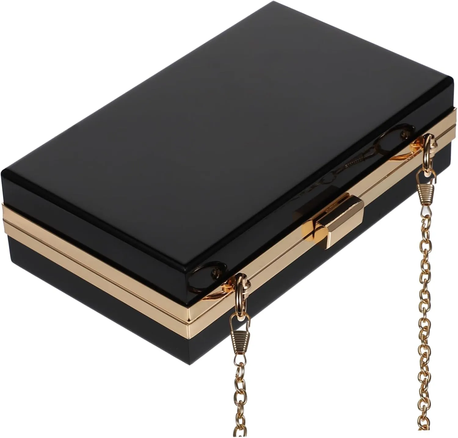 Fashionable Chain Acrylic Clutch Bag Lady Phone Bag for Wedding Banquet Evening Party Organize Your Essentials