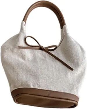 Fashionable Korean Canvas Bucket Bag for Men and Women with Large Capacity Shoulder Bags Casual Handbag