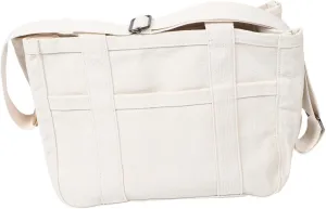 Fashionable Mom Tote Bag Multifunctional Canvas Baby Bag Shoulder Crossbody and Hand Carry Options Large Storage Space for