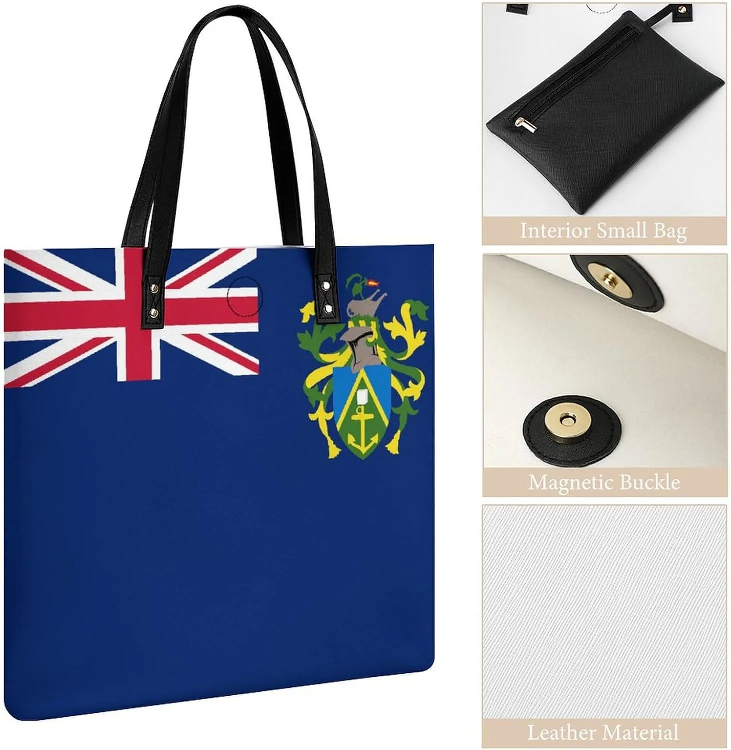 Fashionable Papua New Guinea Flag Women's Leather Hobo Tote Bag Large Capacity for Daily Essentials