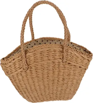 Fashionable Woven Shoulder Bag for Women Storage Handbag Weave Tote for Summer Outings and Casual Use