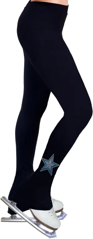 Figure Skating Practice Pants with Rhinestones R142 - Adult Sizes