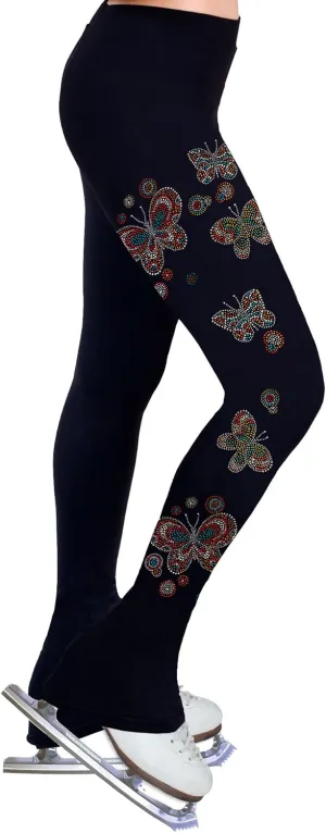 Figure Skating Practice Pants with Rhinestones R207 - Child Sizes