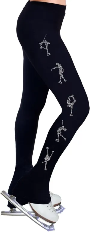 Figure Skating Practice Pants with Rhinestones R224
