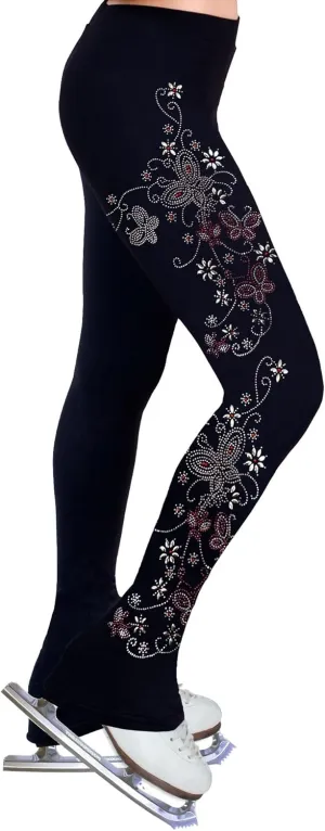 Figure Skating Practice Pants with Rhinestones R30 - Child Sizes