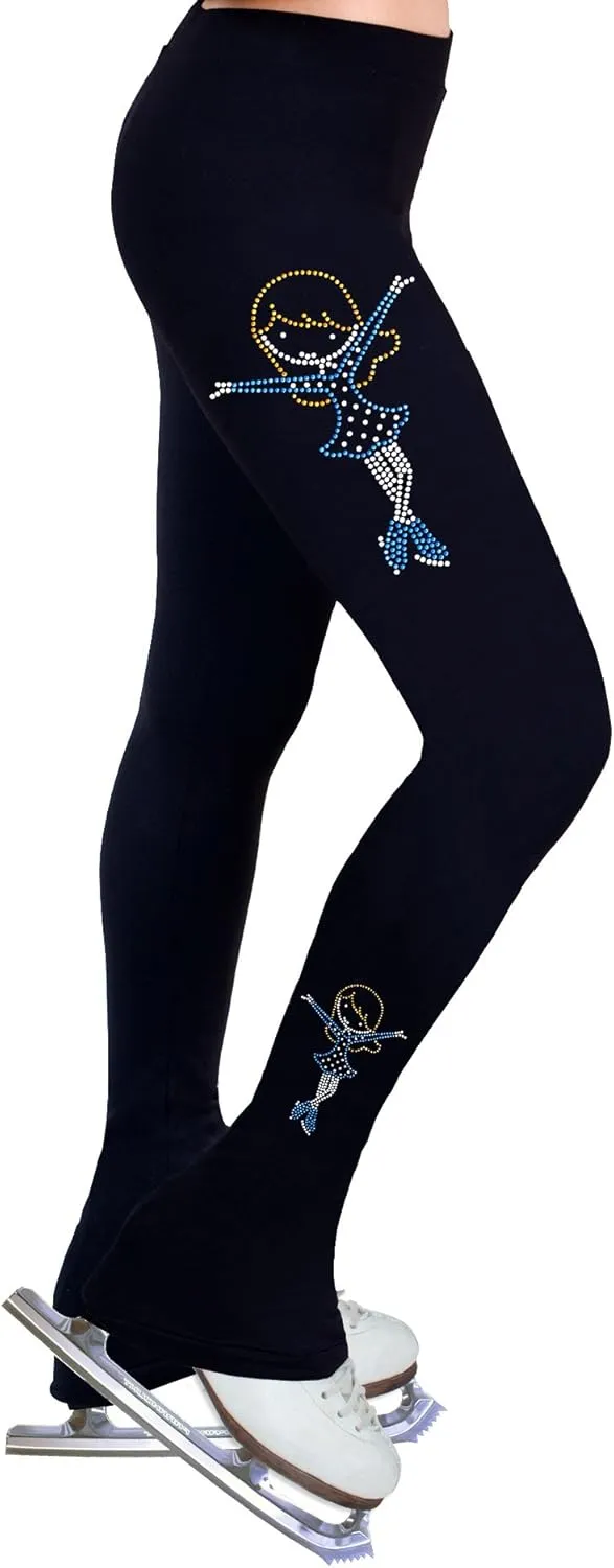 Figure Skating Practice Pants with Rhinestones R404B