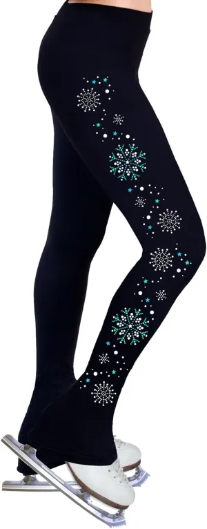Figure Skating Practice Pants with Spangles S107 - Child Sizes