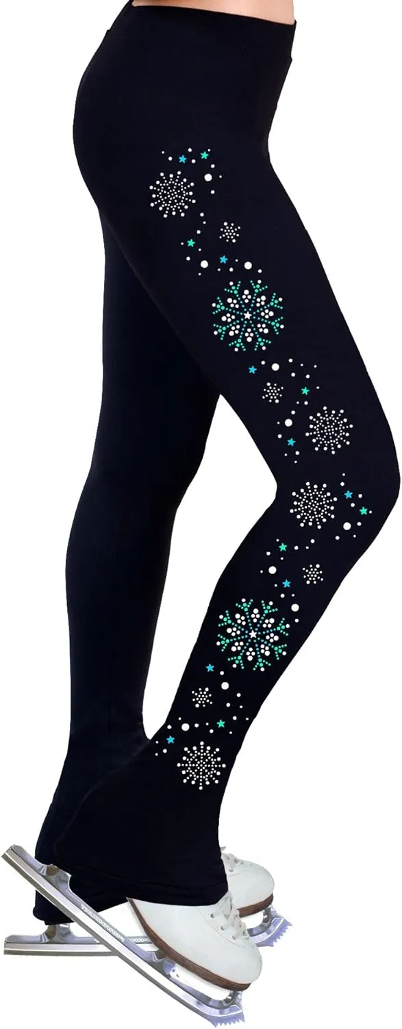 Figure Skating Practice Pants with Spangles S107 - Child Sizes
