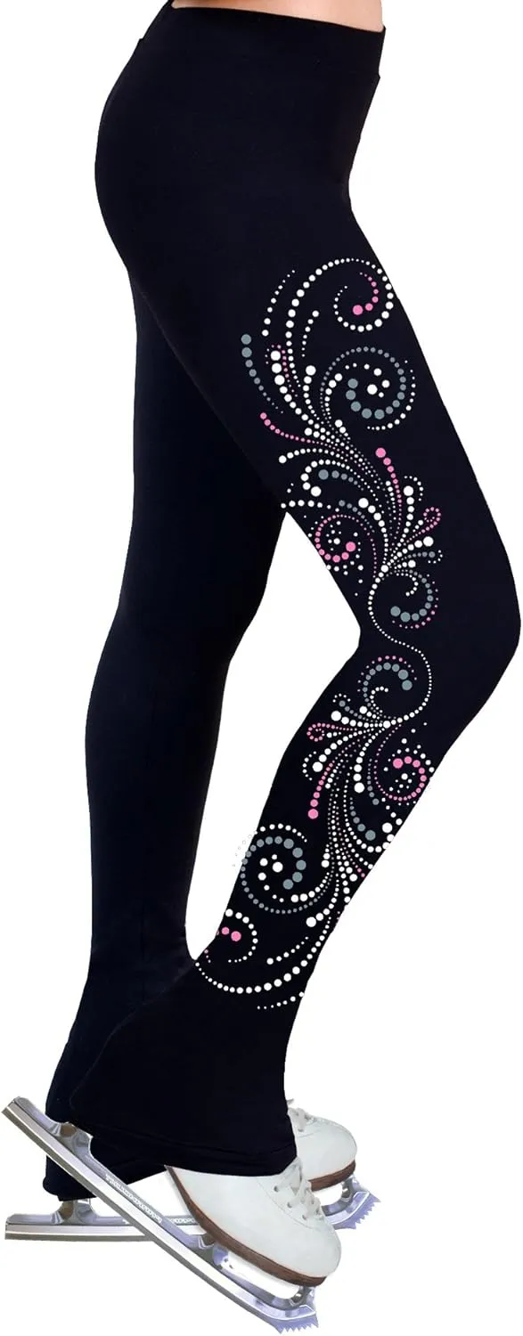 Figure Skating Practice Pants with Spangles S112 - Child Sizes