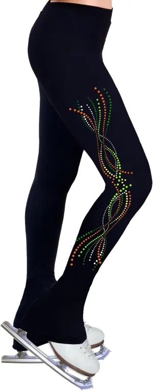 Figure Skating Practice Pants with Spangles S119 - Adult Sizes