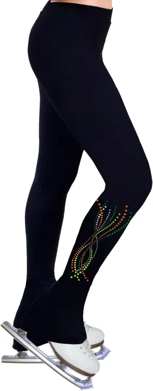 Figure Skating Practice Pants with Spangles S119D - Adult Sizes