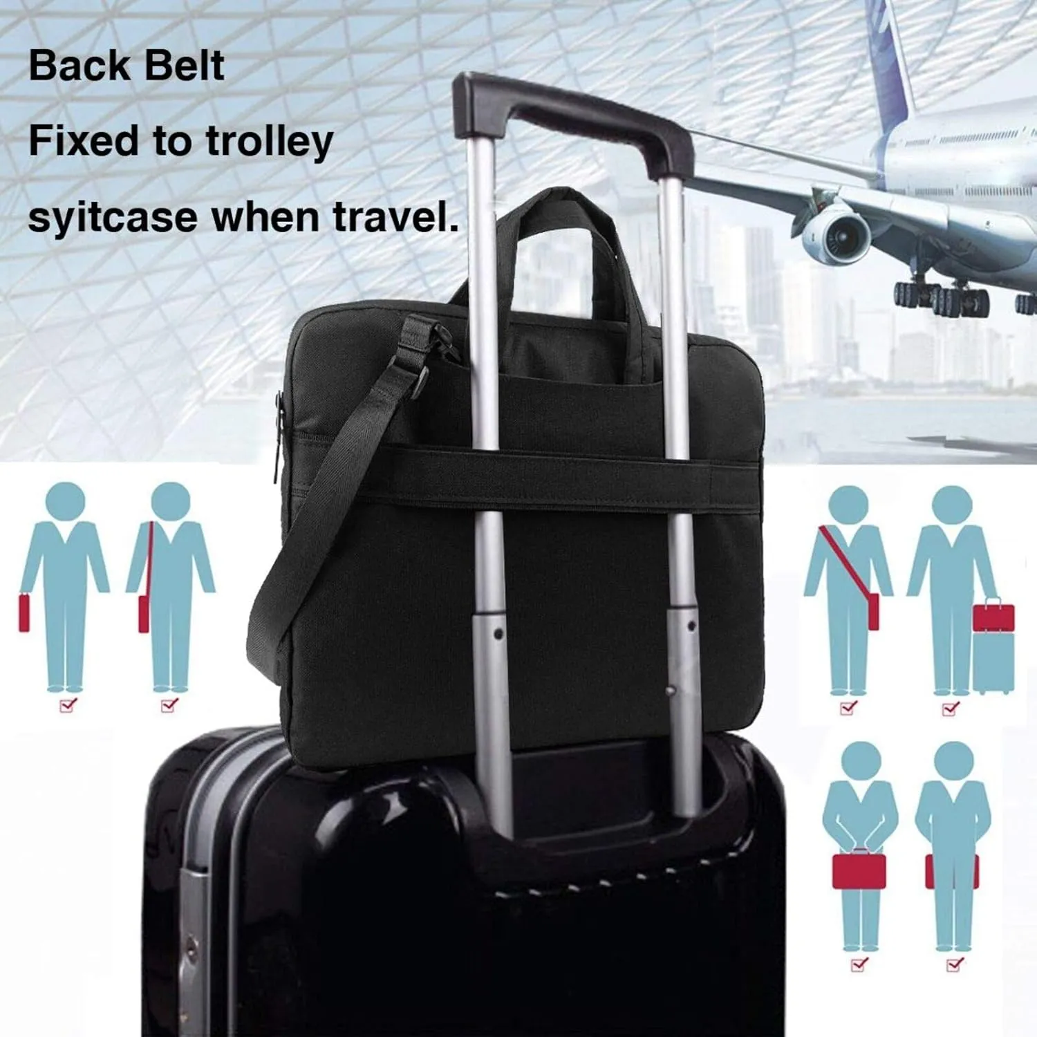 Fish leap dragon gate pattern Fashionable and ultra-thin shoulder laptop bag Shockproof soft lining