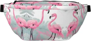 FoRes Pink Flamingo Unisex Fanny Pack  Ideal for Travel, Running, Hiking, Walking, Workout, Fashionable & Large Capacity