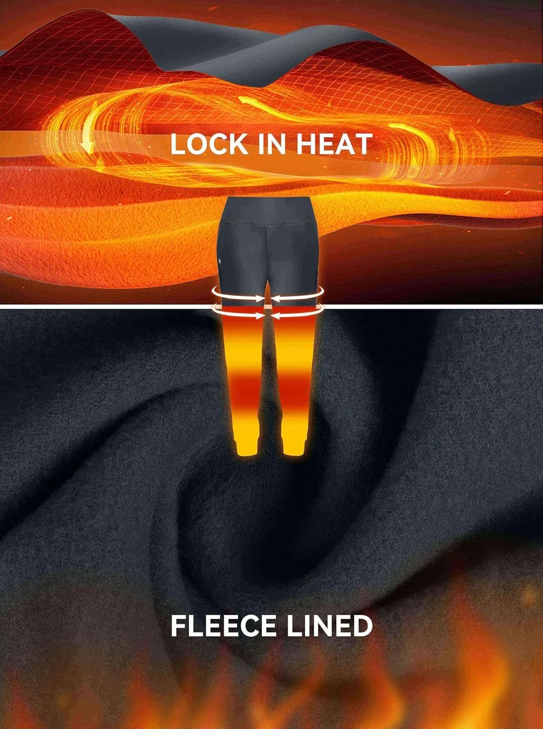 G Gradual Women's Fleece Lined Joggers High Waisted Water Resistant Thermal Hiking Pants Cold Weather Sweatpants with Pockets
