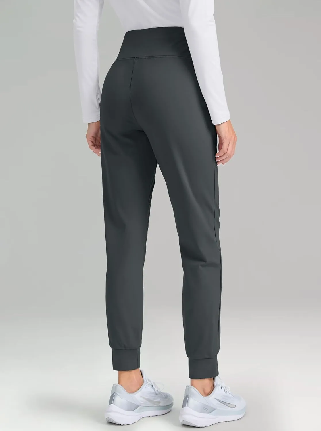 G Gradual Women's Fleece Lined Joggers High Waisted Water Resistant Thermal Hiking Pants Cold Weather Sweatpants with Pockets