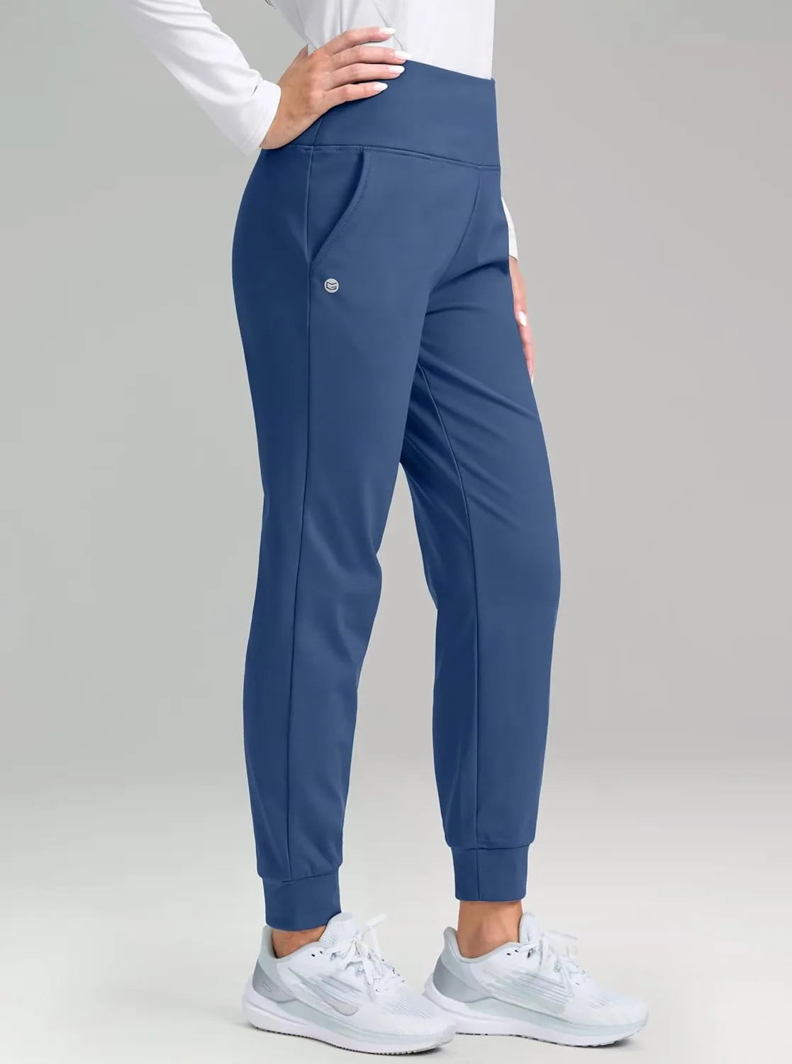 G Gradual Women's Fleece Lined Joggers High Waisted Water Resistant Thermal Hiking Pants Cold Weather Sweatpants with Pockets