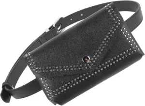 GALPADA Fashionable Women's Waist Bag Leather Belt Bag Multi-function Small Pouch for Business Cards Wallet Lipstick