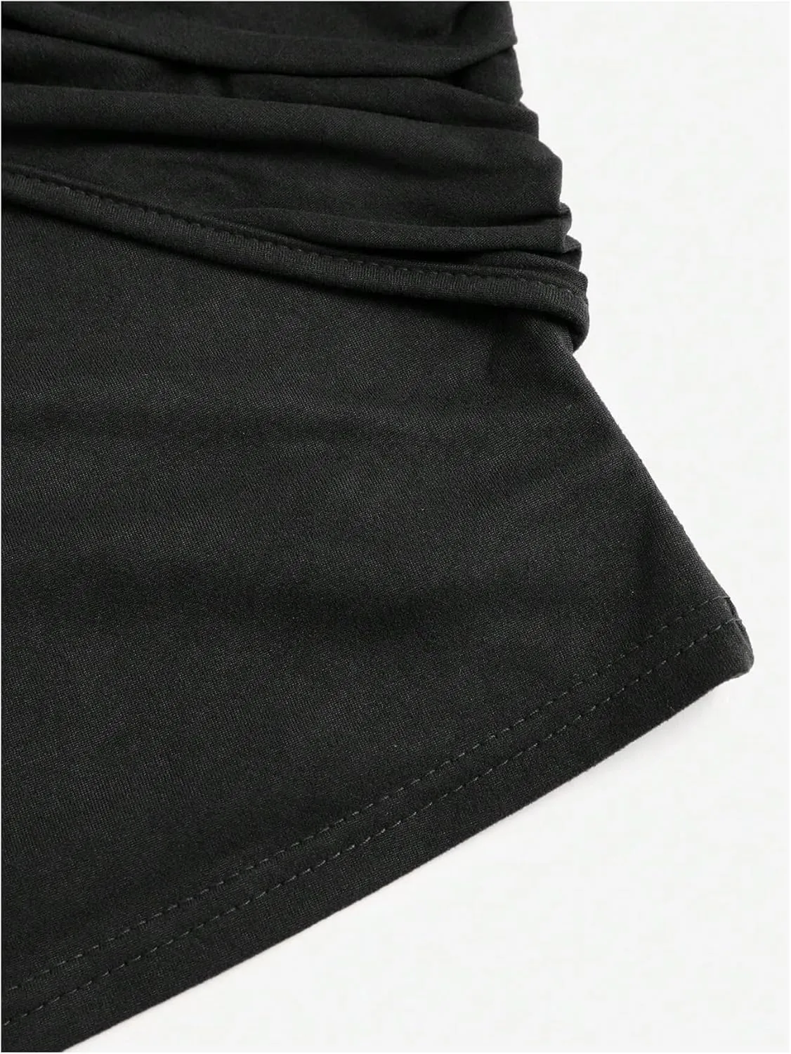 GORGLITTER Women's Wrap Cross Ruched Halter Top Tie Backless Camisole Sleeveless Crop Tops