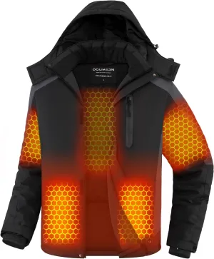 Graphene Men Heated Jacket Coat with 18400 mAh Battery Pack