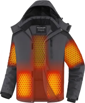 Graphene Men Heated Jacket Coat with 18400 mAh Battery Pack