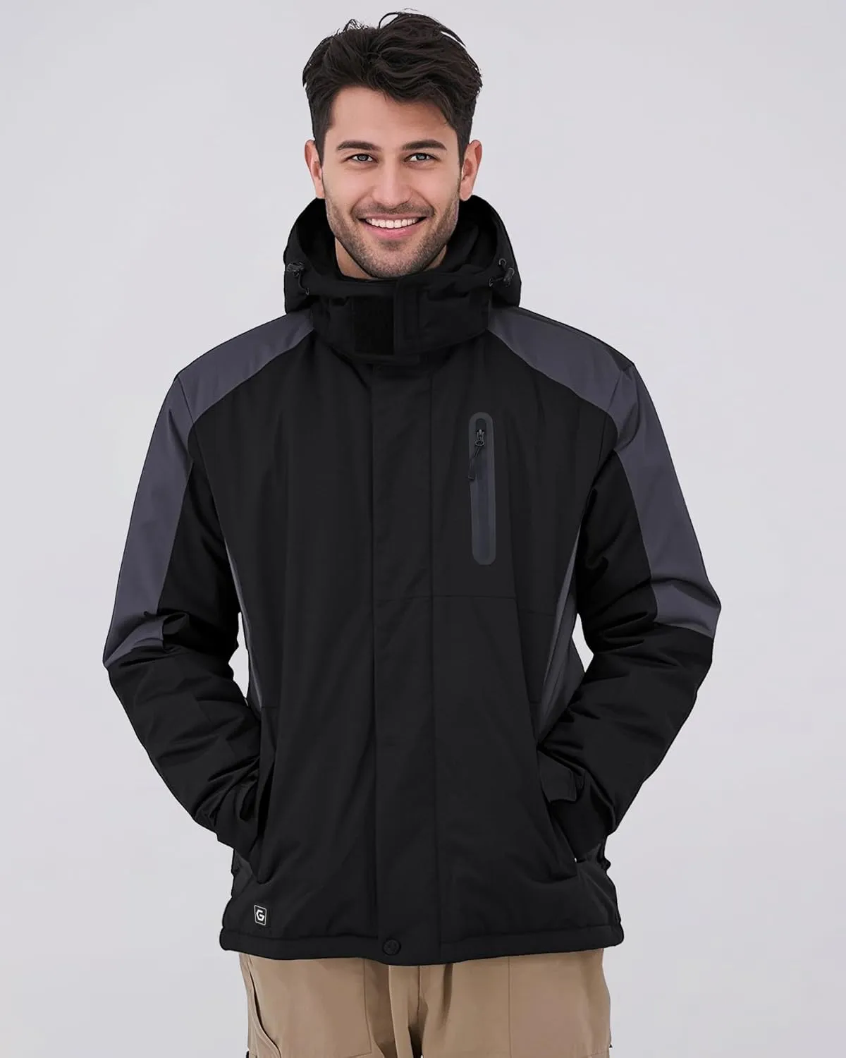 Graphene Men Heated Jacket Coat with 18400 mAh Battery Pack
