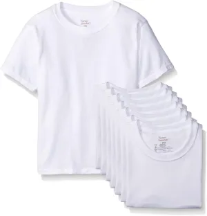 Hanes Boys' 8-Pack Classics Crew Undershirt