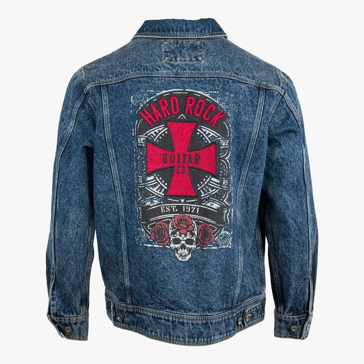 Hard Rock Guitar Company Cross Skull Roses, Denim Jacket