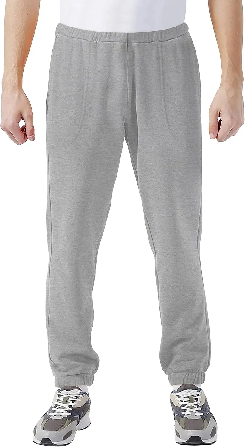 Hat and Beyond Mens Lightweight Sweatpants Elastic Pockets Jogger Pants