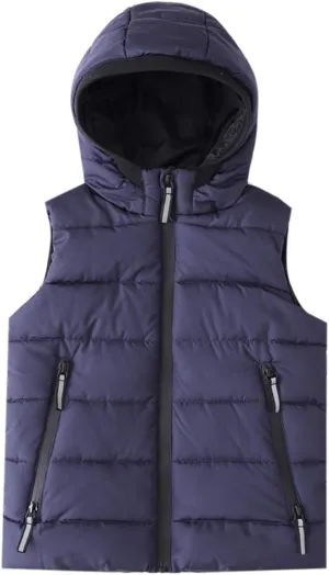 Hiheart Boys Girls Zip-up Fleece Lined Cotton Padded Vest with Hood