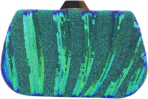 Homoyoyo Fashionable Green Reinstone Evening Bag Handbag for Women Sequined Evening Handbag Wedding Party Bag Creative Women