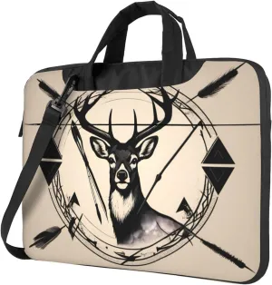 Hunting Arrows Triangles Deer pattern Fashionable and ultra-thin shoulder laptop bag Shockproof soft lining