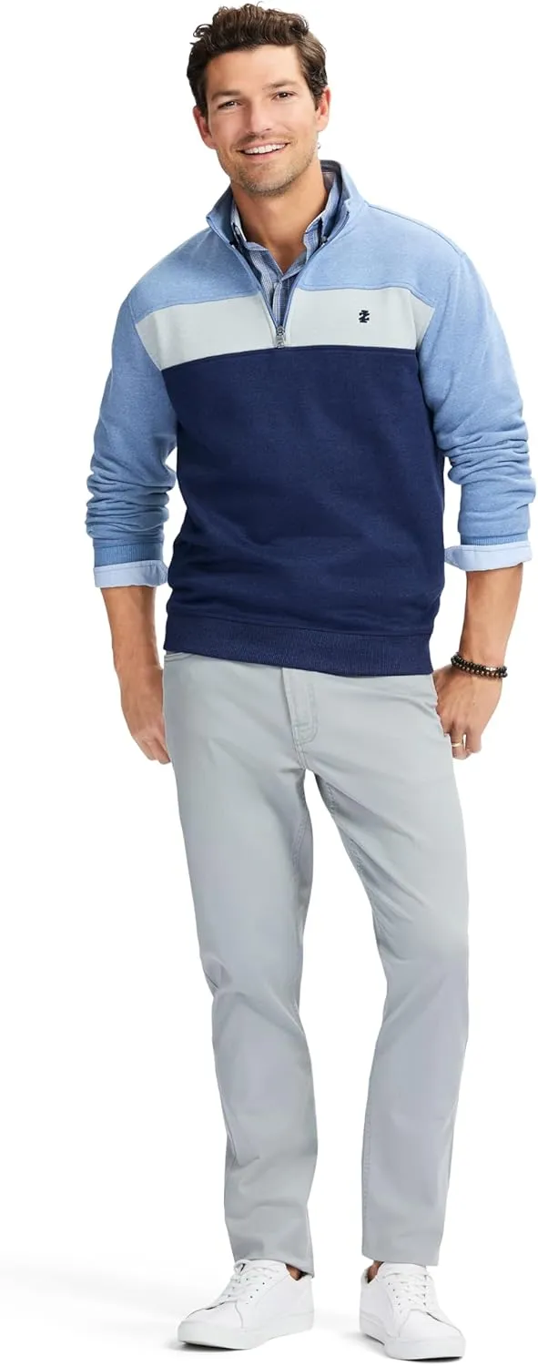 IZOD Men's Advantage Performance Quarter Zip Fleece Pullover Sweatshirt