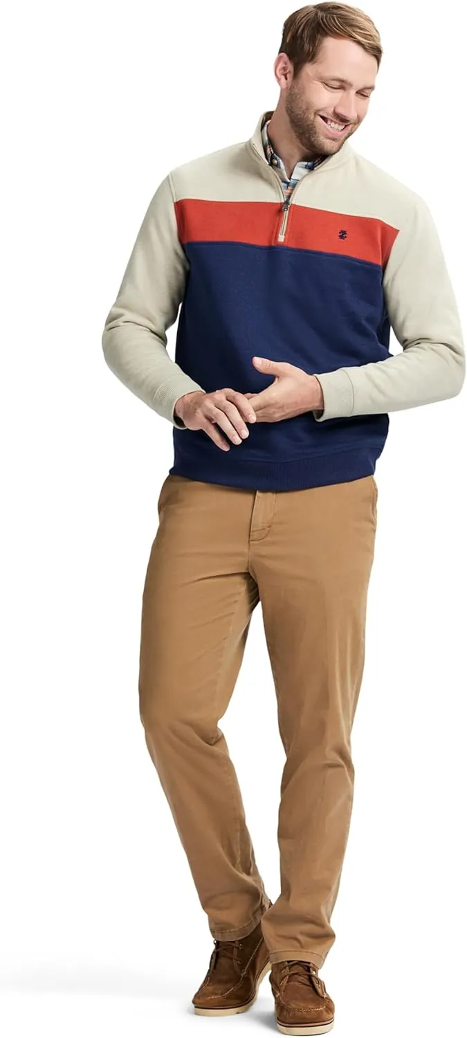 IZOD Men's Advantage Performance Quarter Zip Fleece Pullover Sweatshirt
