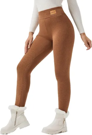 JK SUE JONES Women Winter Warm Thick Leggings Fleece Lined Stretchy Soft Thermal Sherpa Pants High Waist Tights