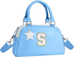 Kids Purse Handle Bag Crossbody Bag, Makeup bag Girls Gifts, Birthday gifts for 4 5 6 7 8 9 10 11 12 Year Old Girl Toddler, Handbag-blue-S