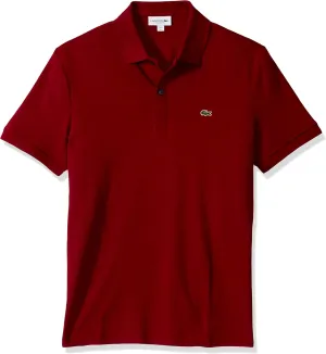 Lacoste Men's Short Sleeve Pima Jersey Interlock Regular Fit Polo Shirt